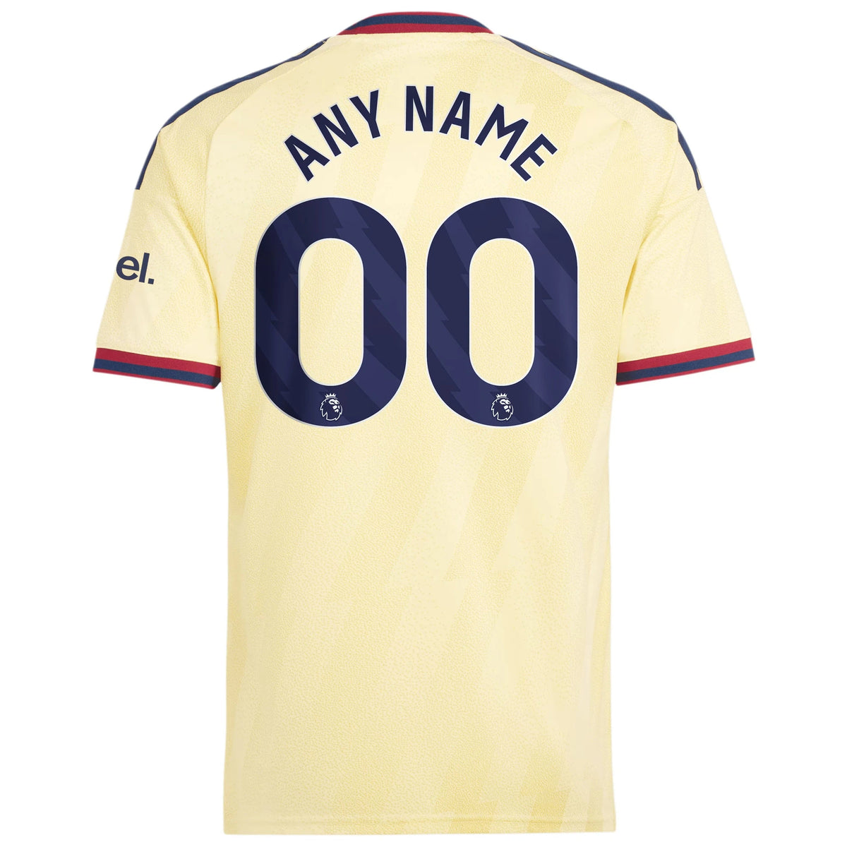 Back view of Arsenal 2026-2027 third yellow adidas replica football shirt by Final Third Kit