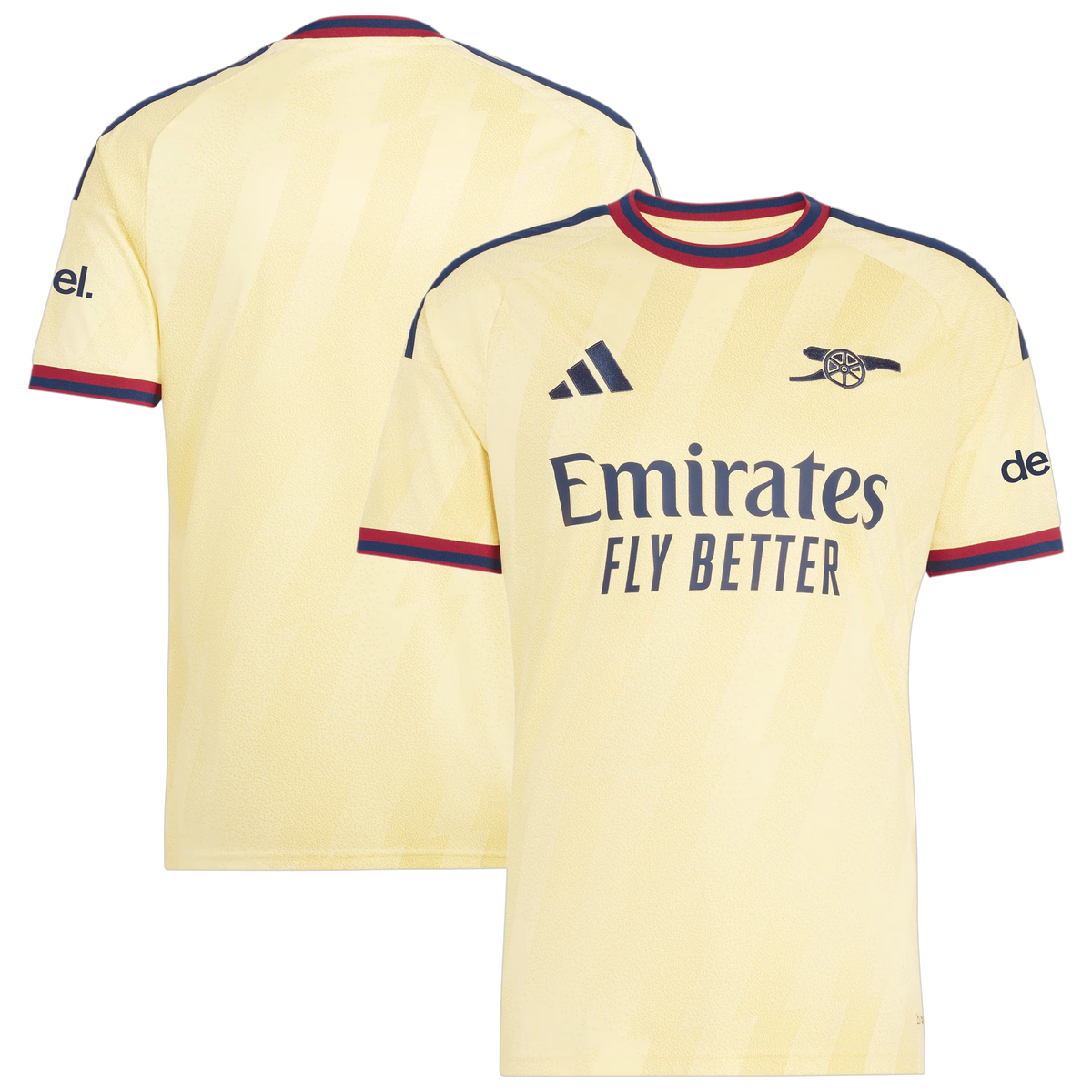 Front and back view of Arsenal 2026-2027 third yellow replica jersey by Final Third Kit