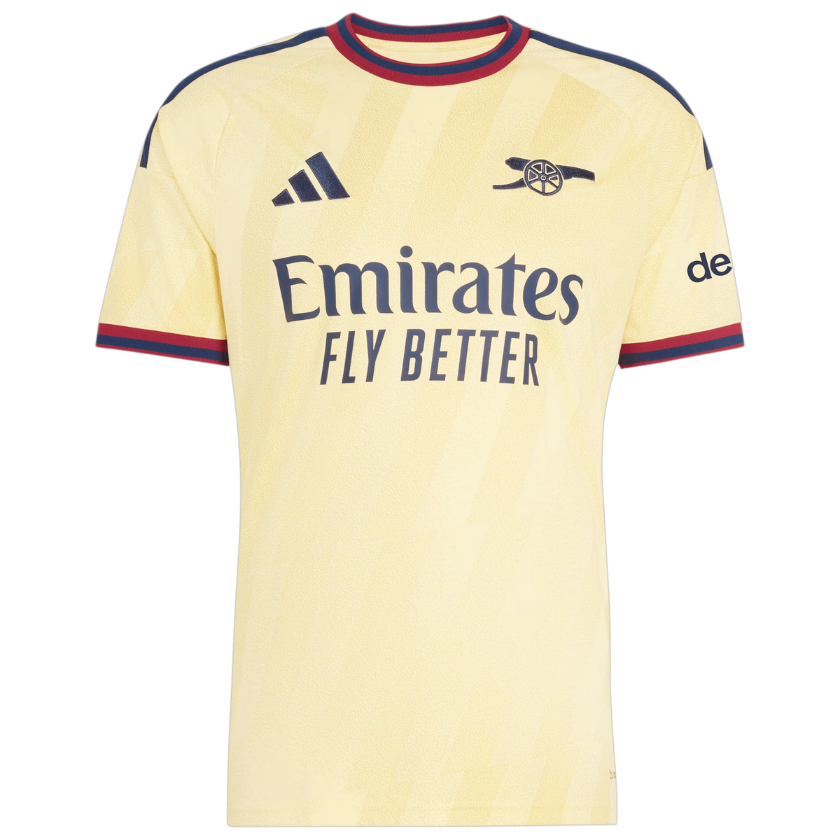 Front view of Arsenal 2026-2027 third yellow replica soccer jersey by Final Third Kit