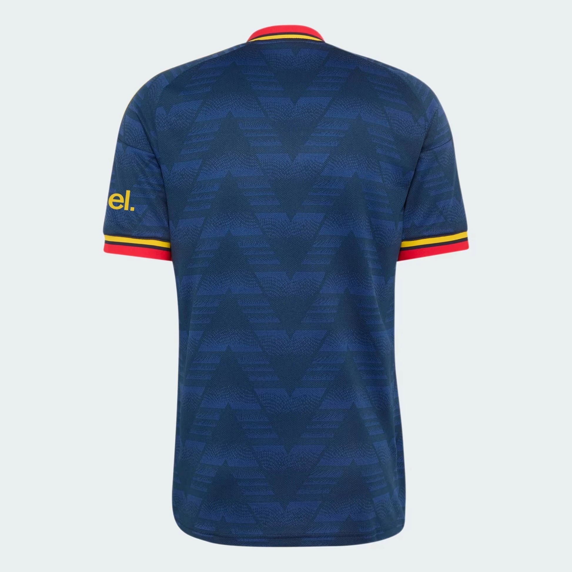 Back view of Arsenal away replica jersey showing blank back without name or number