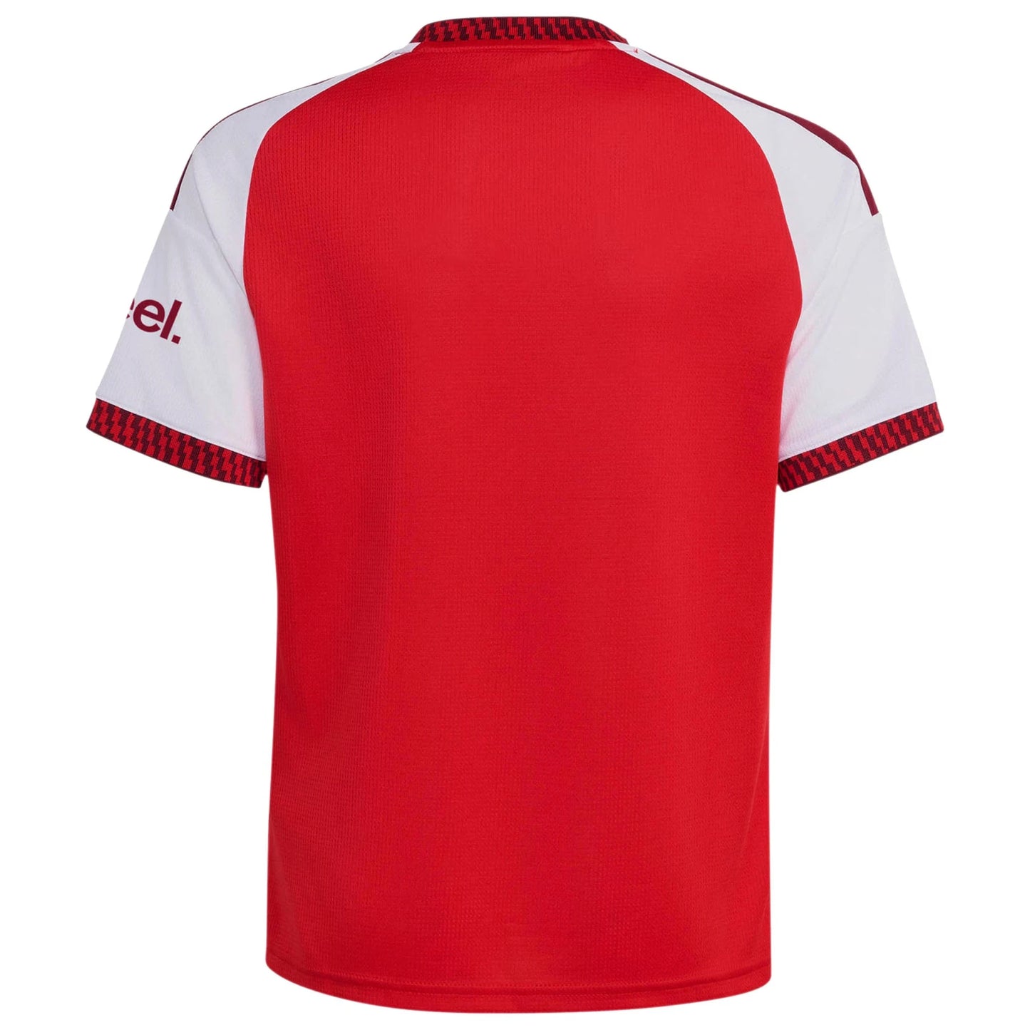 Back view of youth Arsenal 2026-2027 home red football shirt by Final Third Kit