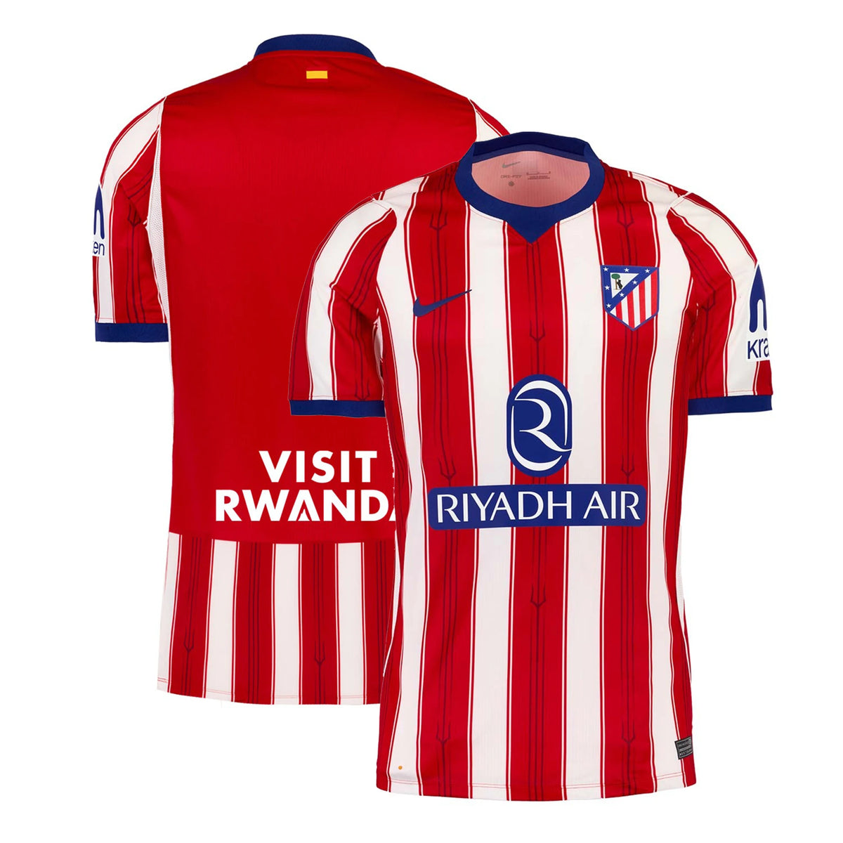 Front and back view of Atlético de Madrid 2026-2027 home red replica jersey by Final Third Kit