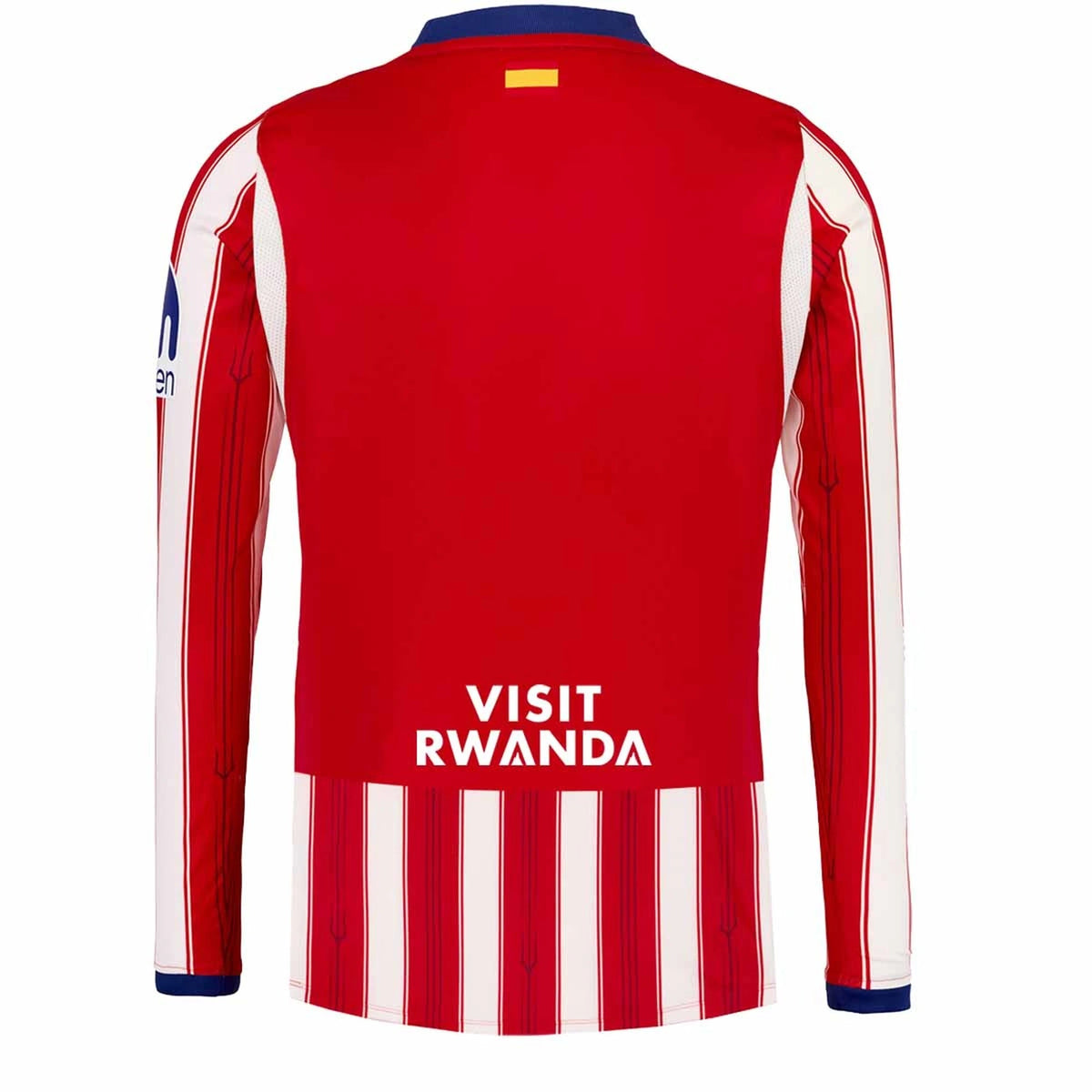 Back view of Atlético de Madrid 2026-2027 home red replica long sleeve football shirt by Final Third Kit