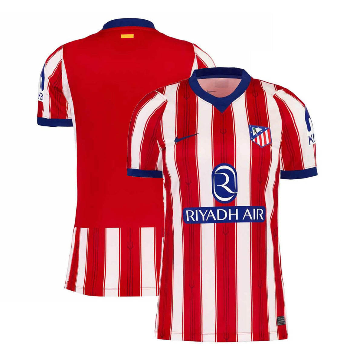 Front and back view of women's Atlético de Madrid 2026-2027 home red replica jersey by Final Third Kit