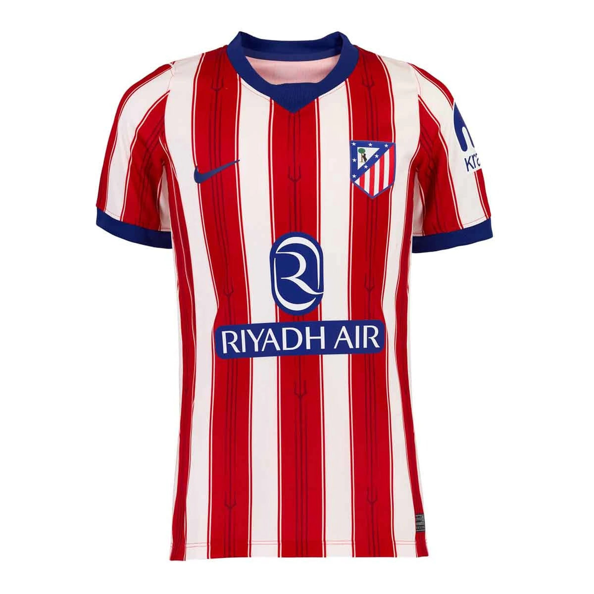 Front view of youth Atlético de Madrid 2026-2027 home red replica soccer jersey by Final Third Kit