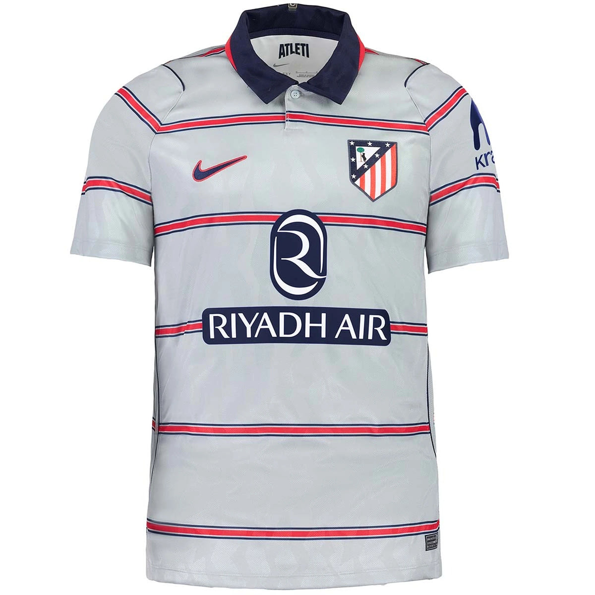 Front view of Atlético de Madrid 2026-2027 third grey replica soccer jersey by Final Third Kit
