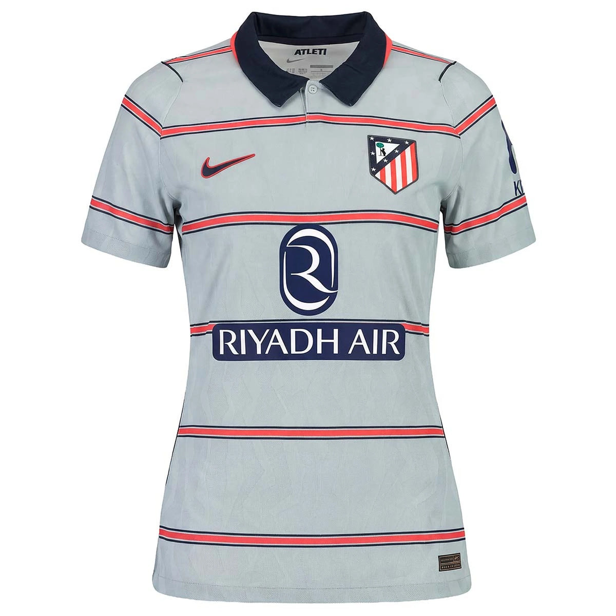 Front view of women's Atlético de Madrid 2026-2027 away black replica soccer jersey by Final Third Kit