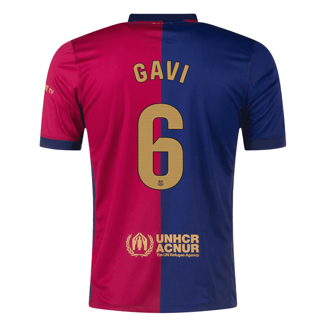 GAVI #6 Barcelona Home Soccer Jersey 2024/25