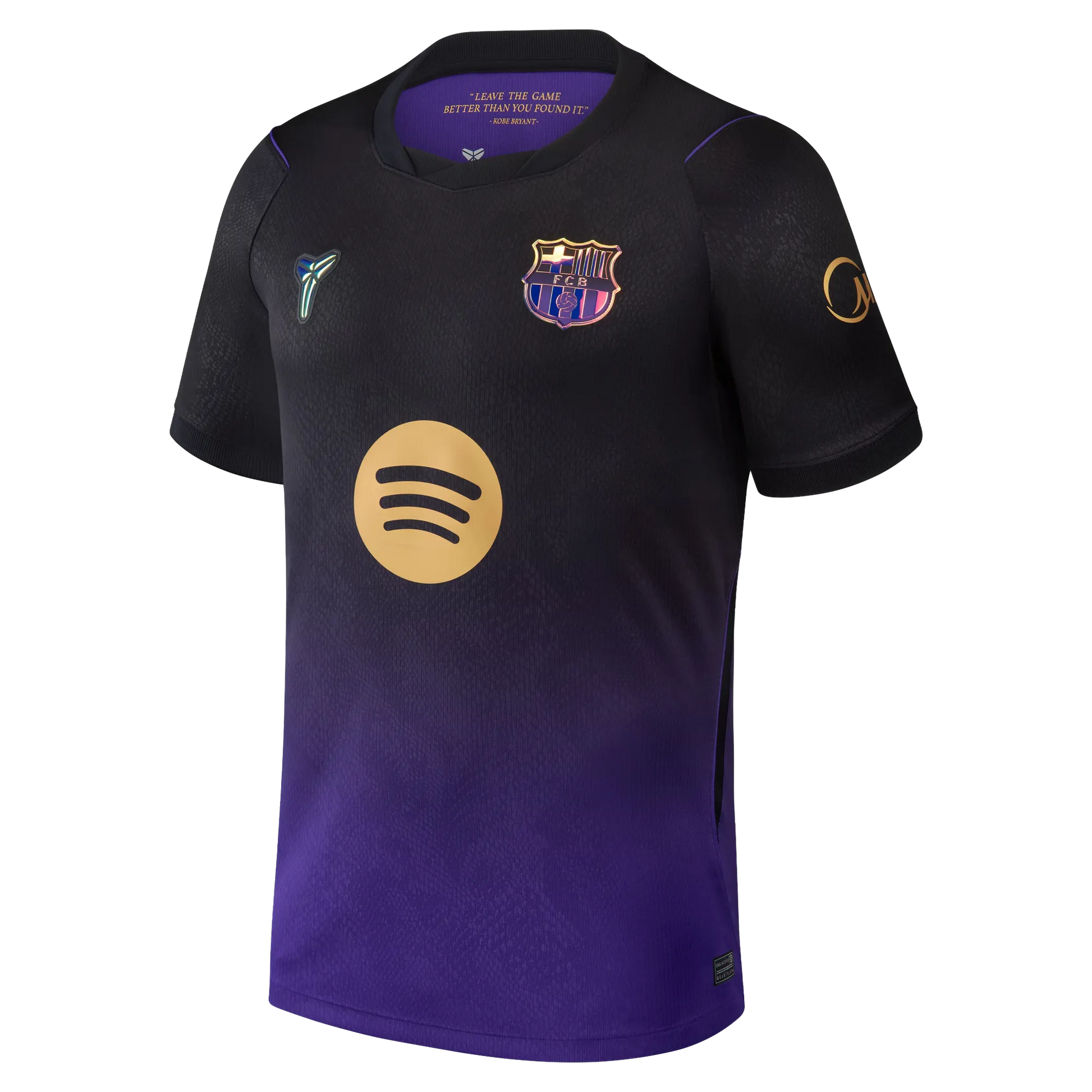Front view of men's Barcelona 2026-2027 away purple stadium replica soccer jersey by Final Third Kit