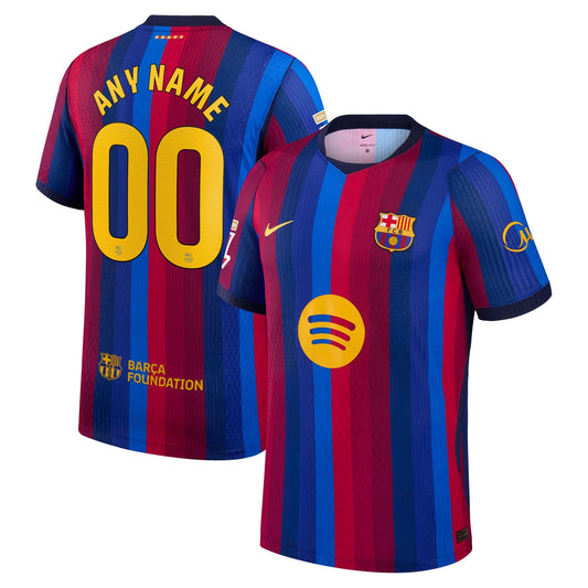 Barcelona 2026/27 Home Match Authentic Custom Jersey