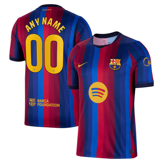 Barcelona 2026/27 Home Stadium Replica  Jersey With Custom Printing 