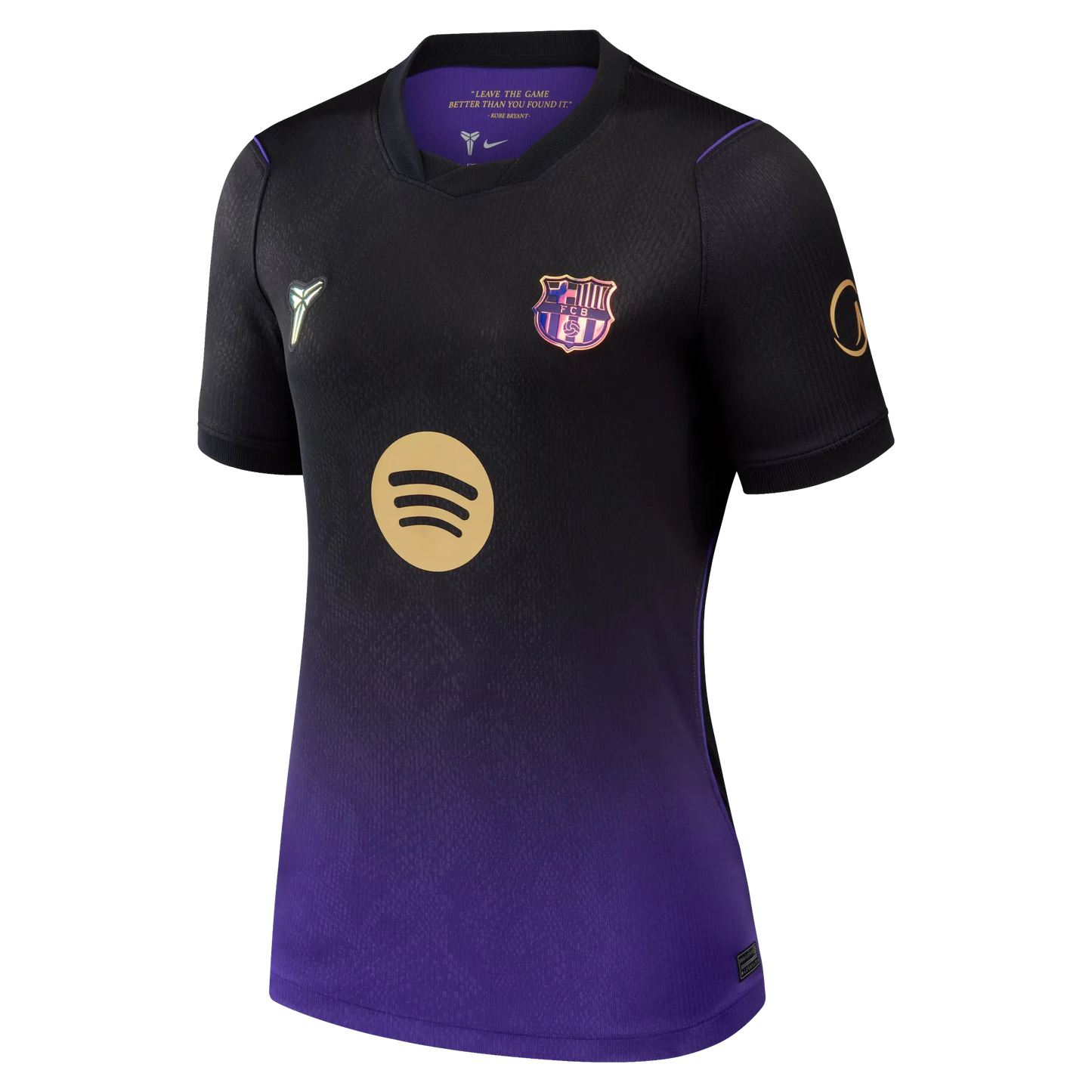 Front view of women's Barcelona 2026-2027 away purple stadium replica soccer jersey by Final Third Kit