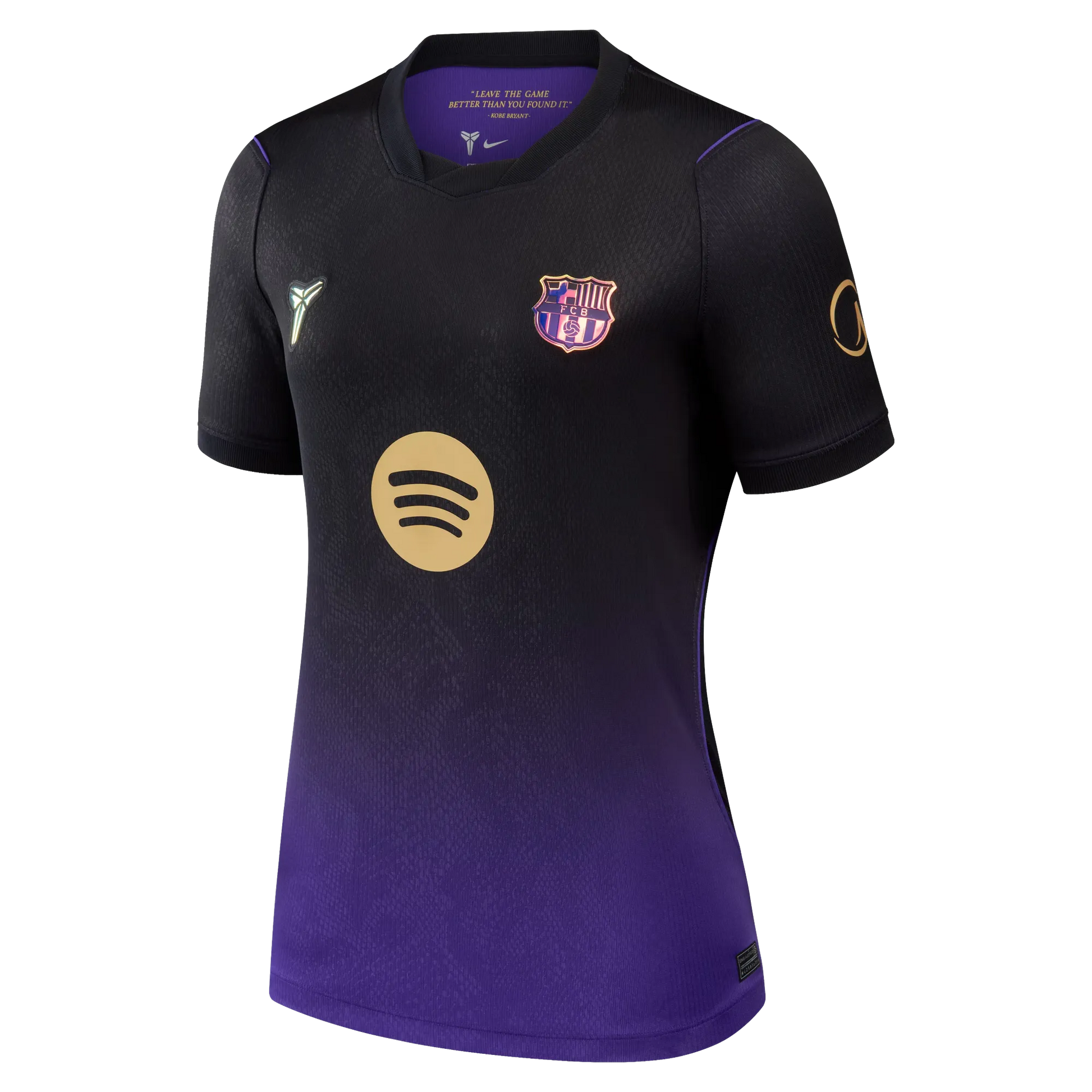 Front view of women's Barcelona 2026-2027 away purple stadium replica soccer jersey by Final Third Kit