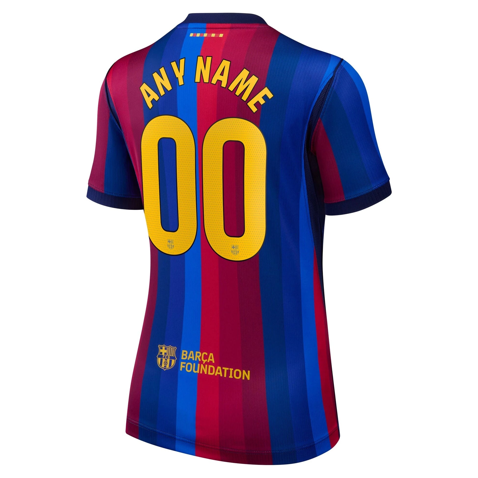 Barcelona Women's 2026/27 Home Stadium Replica Custom Jersey Back View