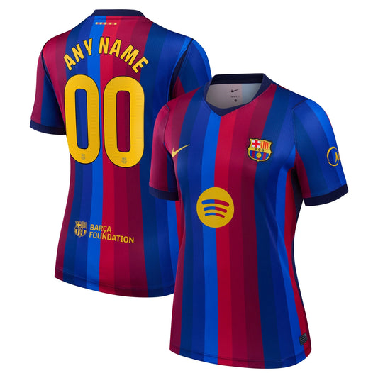 Barcelona Women's 2026/27 Home Stadium Replica Custom Jersey 