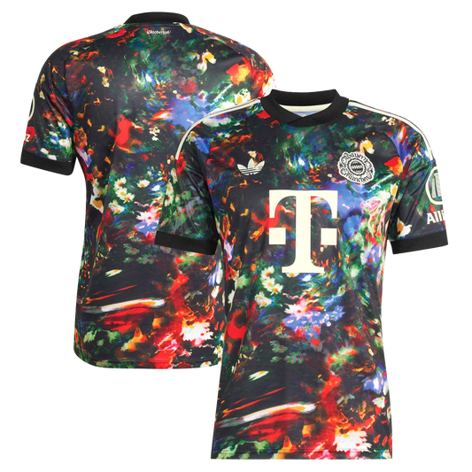 Front and back view of Bayern Munich 2026-2027 fourth black replica jersey by Final Third Kit