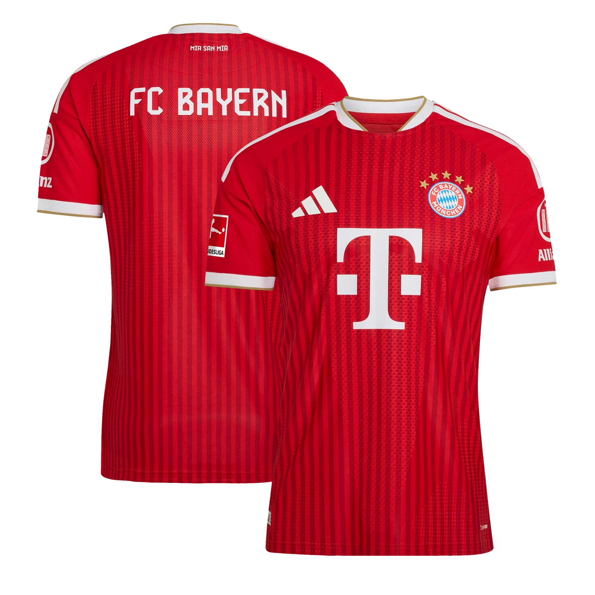 Front and back view of women's Bayern Munich 2026-2027 home red replica jersey by Final Third Kit