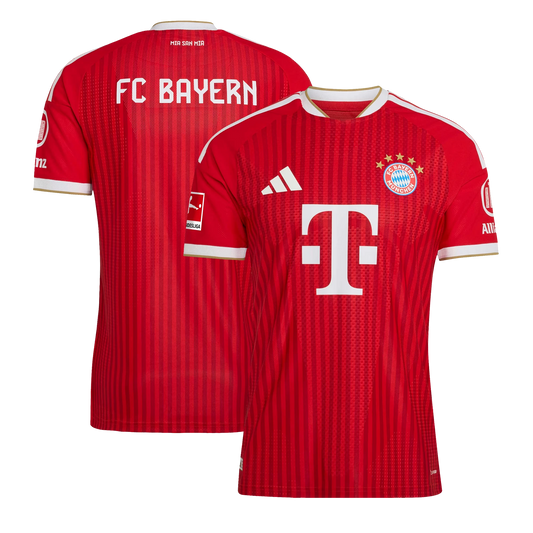 Front and back view of women's Bayern Munich 2026-2027 home red replica jersey by Final Third Kit