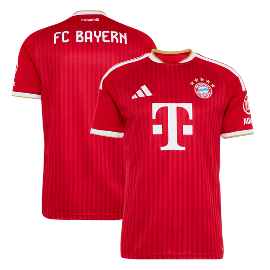 Front and back view of women's Bayern Munich 2026-2027 home red replica jersey by Final Third Kit