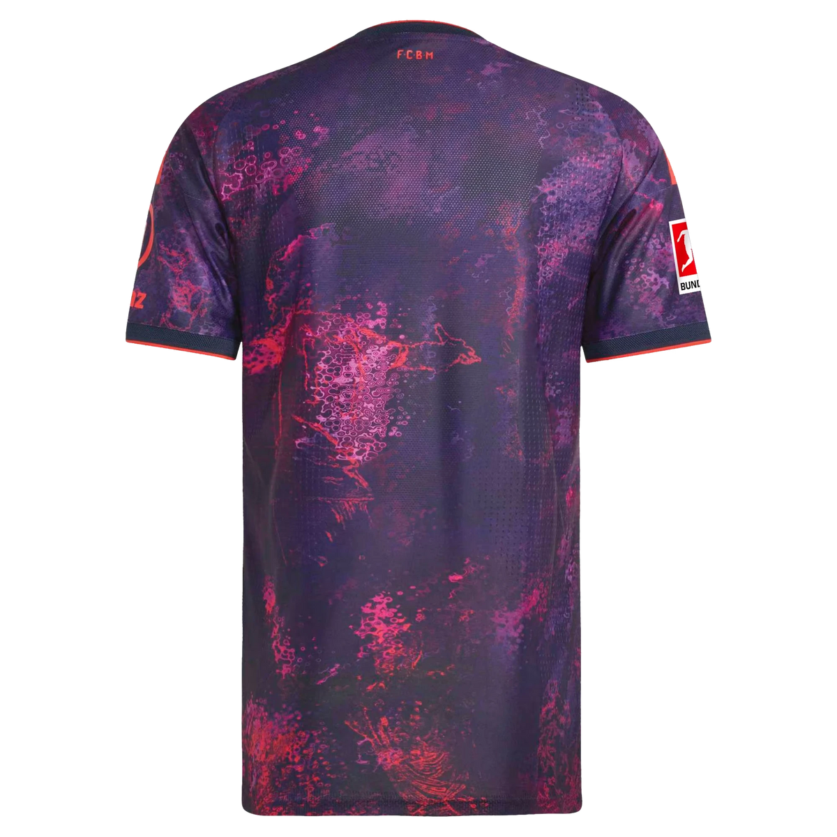 Back view of Bayern Munich 2026-2027 third purple on-field authentic patch football shirt by Final Third Kit