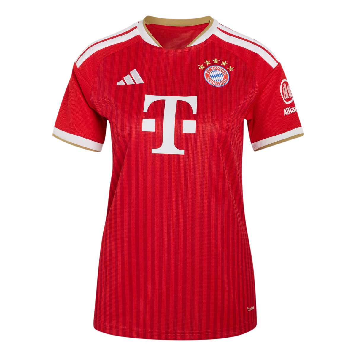 Front view of women's Bayern Munich 2026-2027 home red replica soccer jersey by Final Third Kit