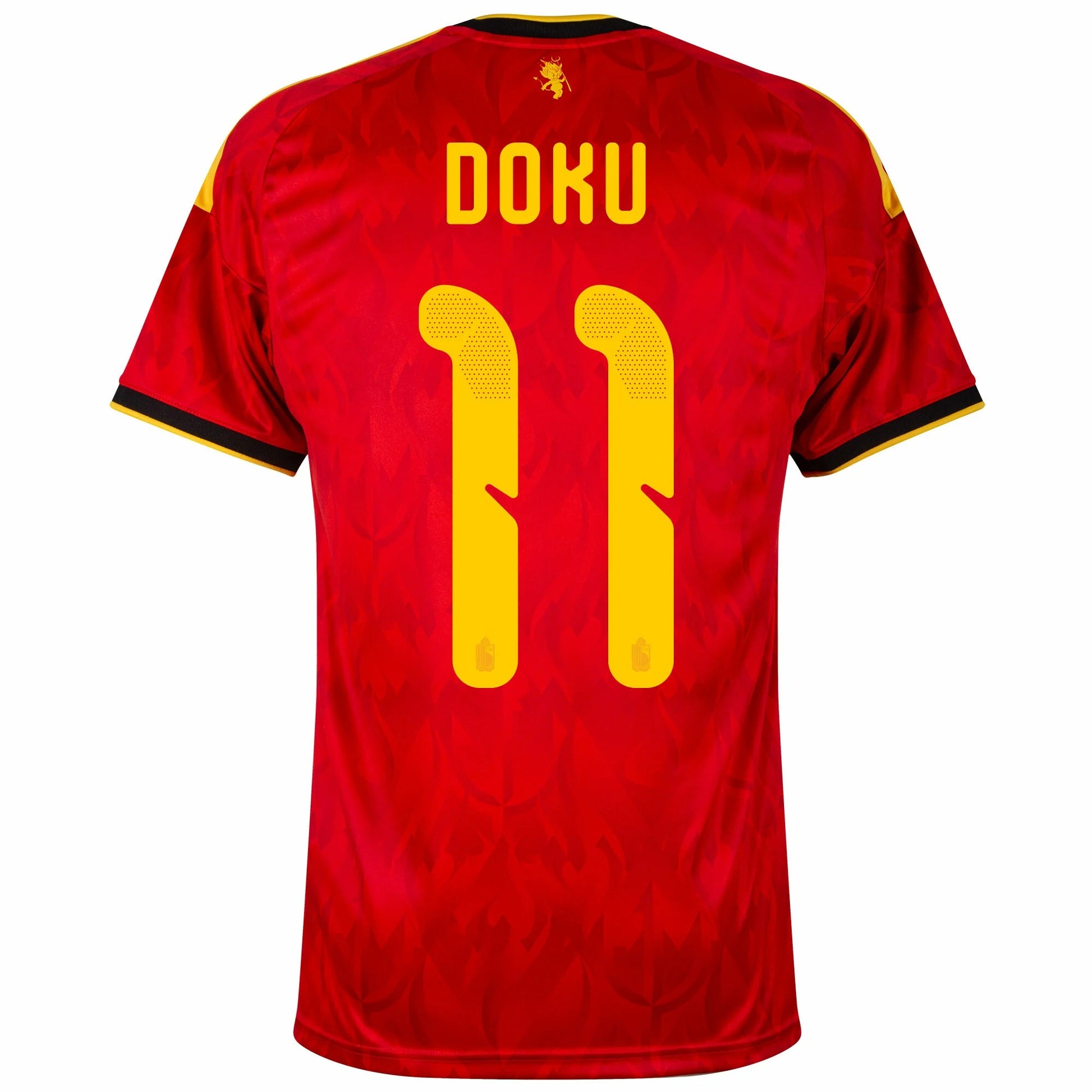 Belgium 2026 World Cup Home Stadium Replica Jersey With Doku #11 Printing
