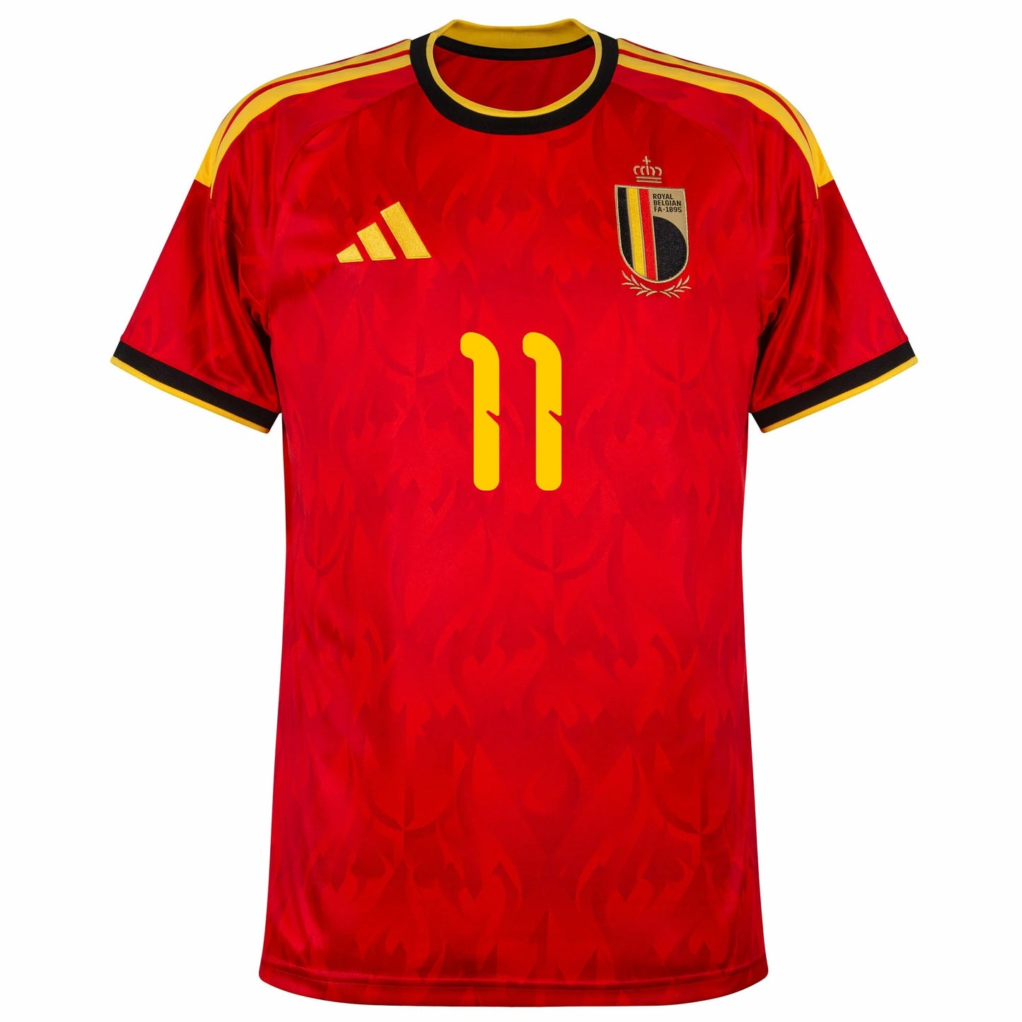 Belgium 2026 World Cup Home Stadium Replica Jersey With Doku #11 Printing front view
