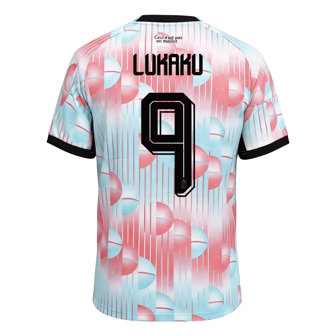 Belgium 2026/27 Away Stadium Replica Jersey With Lukaku #9 Printing Back View
