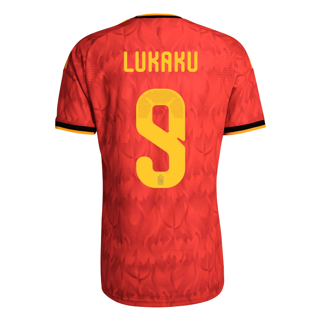 Belgium 2026/27 Home Stadium Replica Jersey With Lukaku #9 Printing Back View