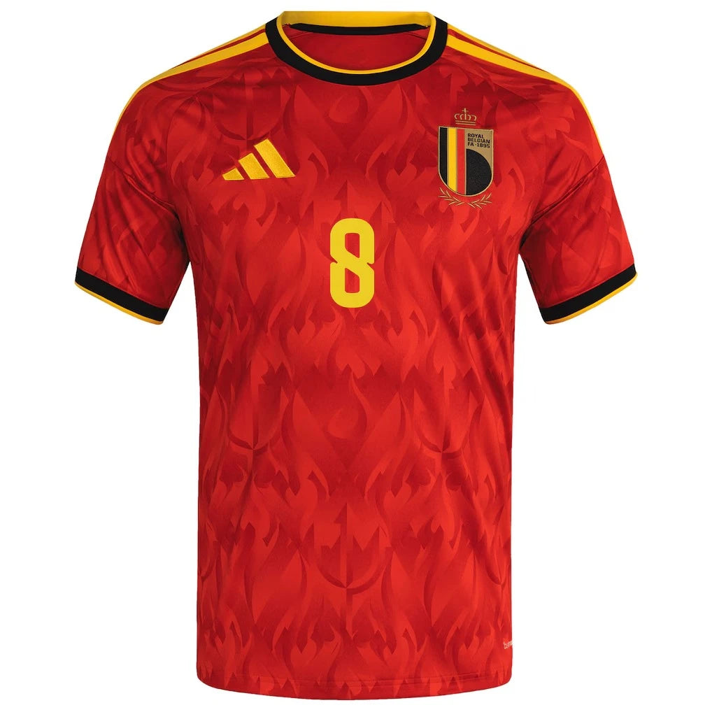 Belgium 2026/27 Home Stadium Replica Jersey With Tielemans #8 Printing Front View