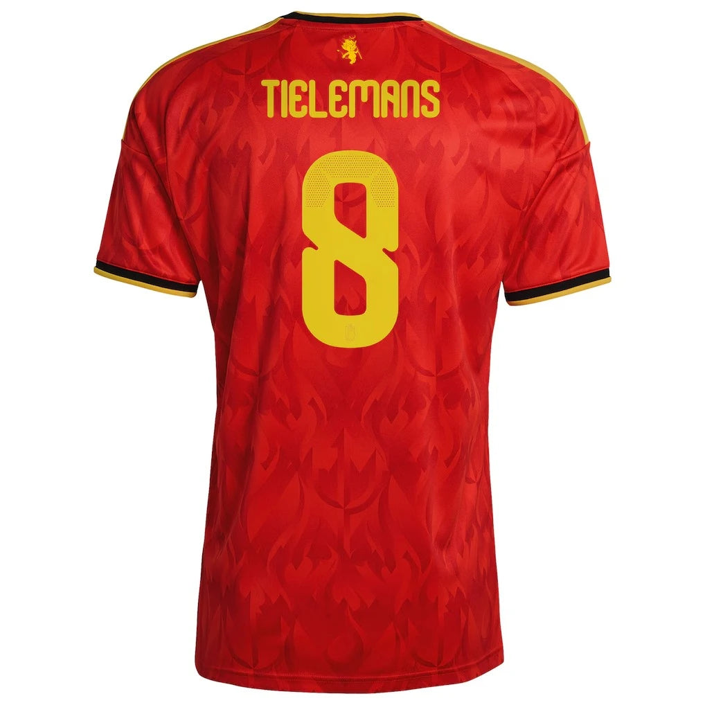 Belgium 2026/27 Home Stadium Replica Jersey With Tielemans #8 Printing Back View