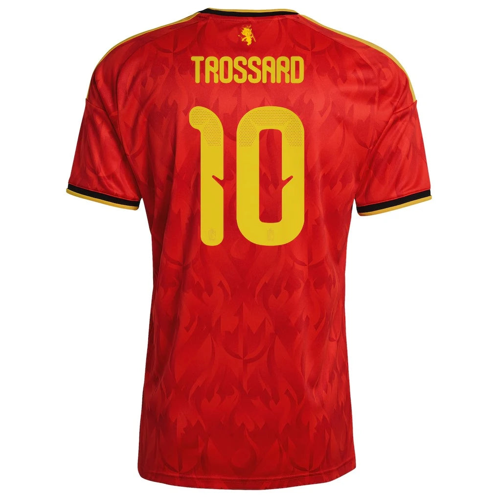 Belgium 2026/27 Home Stadium Replica Jersey With Trossard #10 Printing Back View