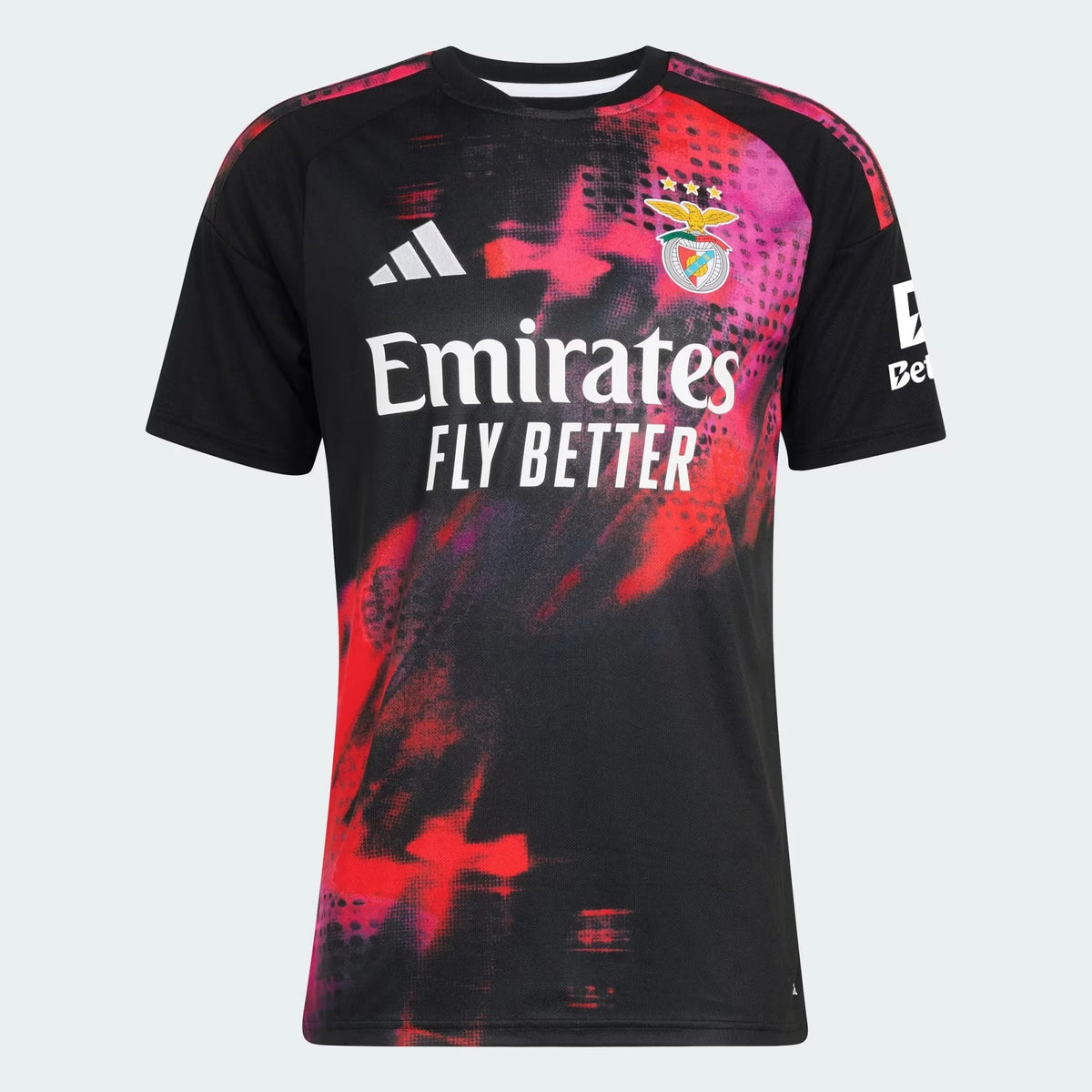 Front view of Benfica 2026-2027 third black stadium replica soccer jersey by Final Third Kit
