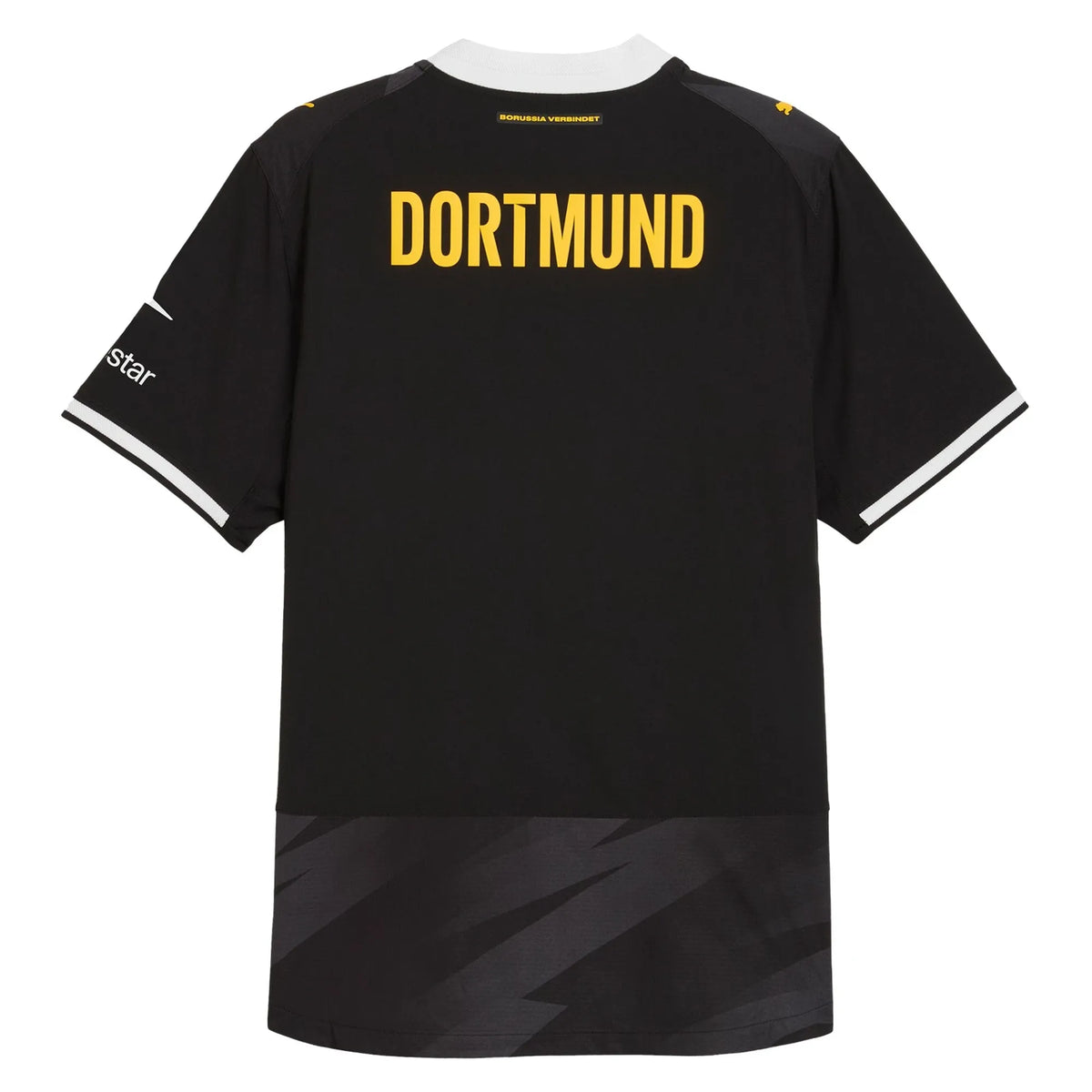 Back view of youth Borussia Dortmund 2026-2027 away black replica football shirt by Final Third Kit