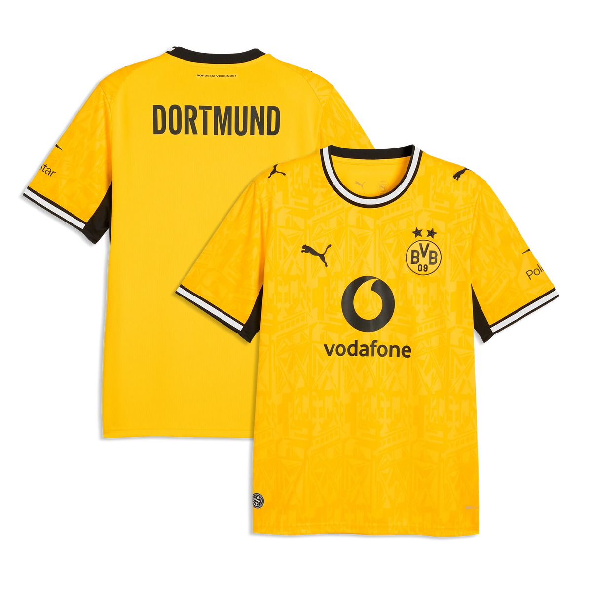 Front and back view of Borussia Dortmund 2026-2027 home yellow replica jersey by Final Third Kit