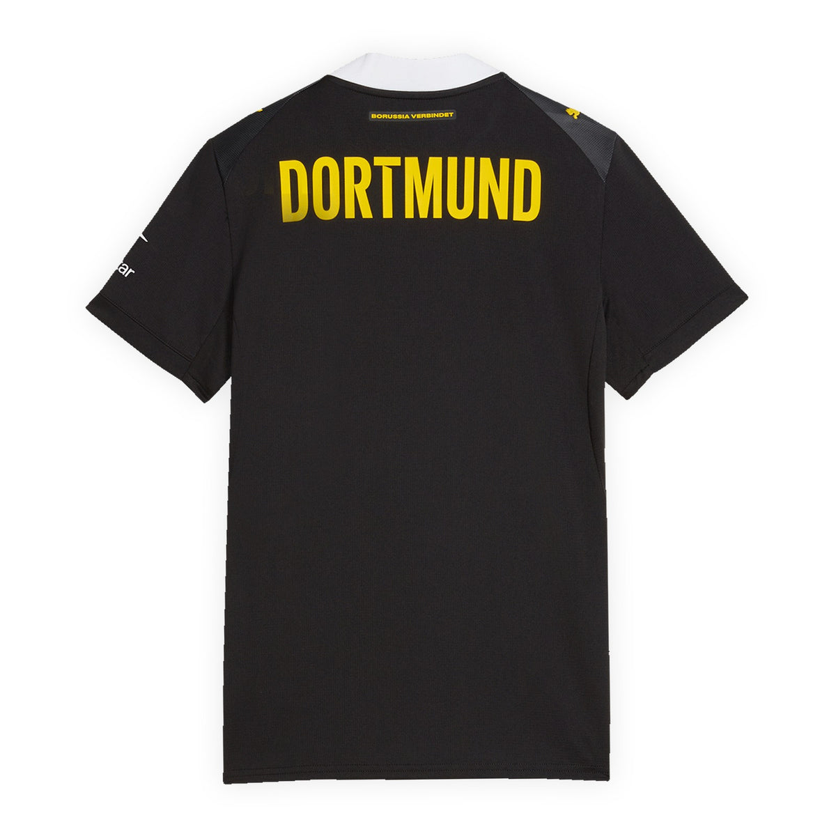 Back view of youth Borussia Dortmund 2026-2027 away black replica football shirt by Final Third Kit