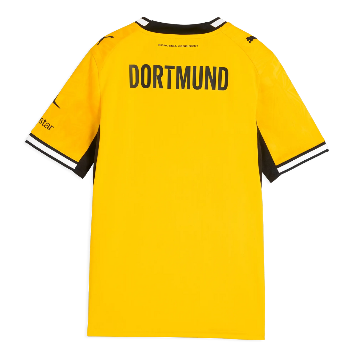 Back view of youth Borussia Dortmund 2026-2027 home yellow replica football shirt by Final Third Kit