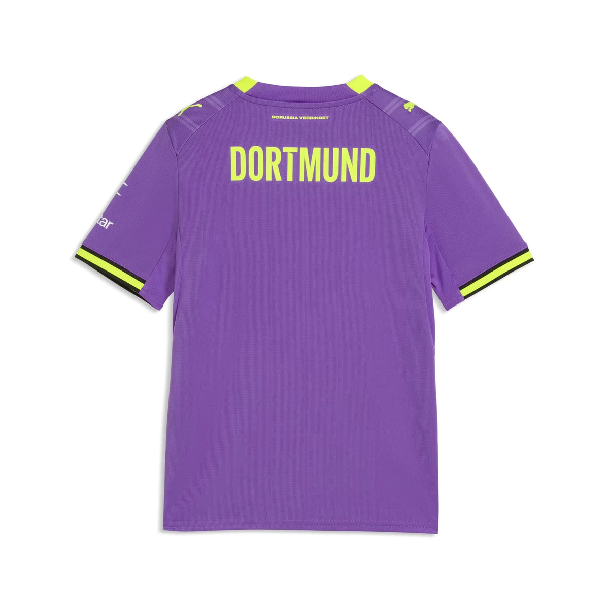 Back view of youth Borussia Dortmund 2026-2027 third purple replica football shirt by Final Third Kit