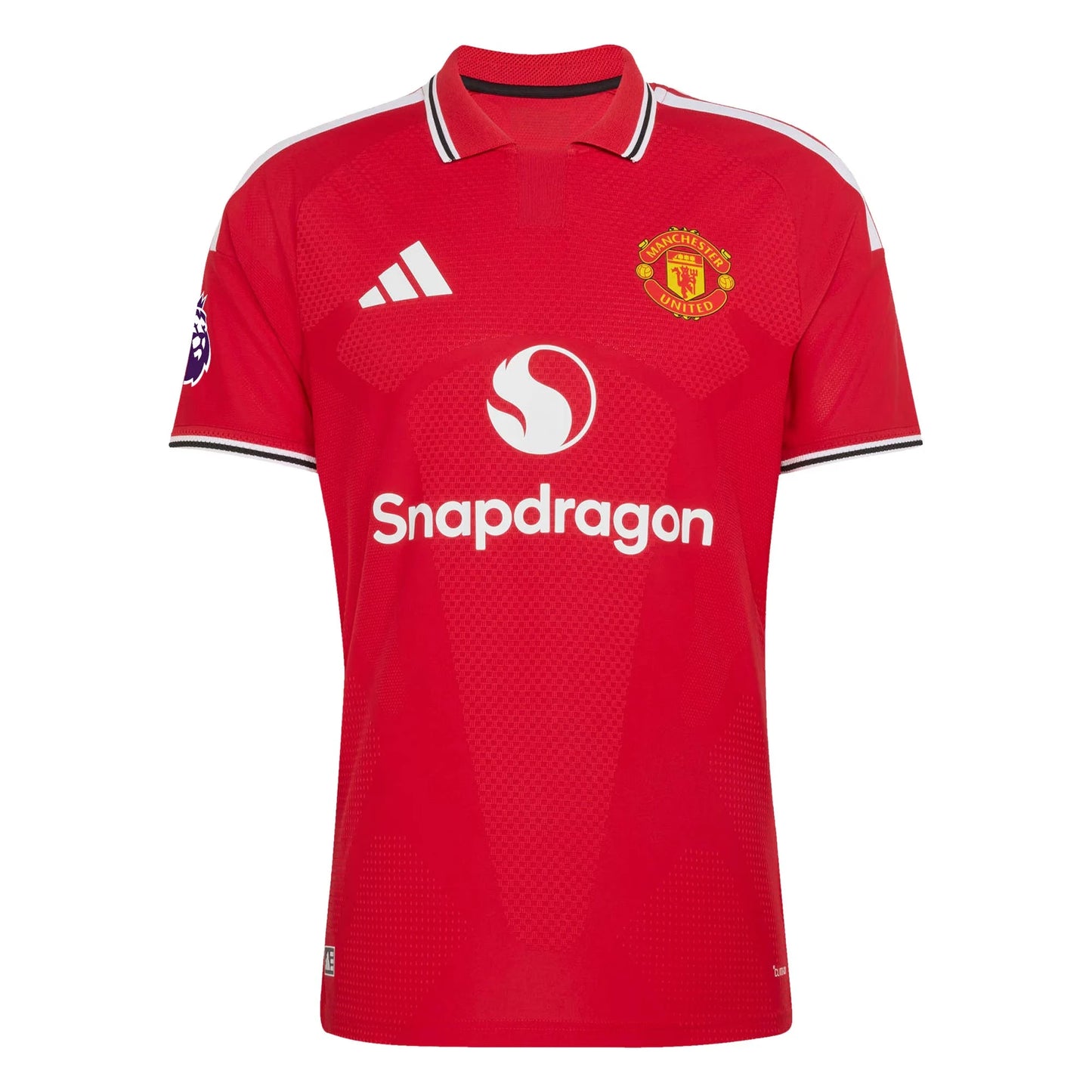 Front view of men's Manchester United 2026-2027 home red on-field authentic soccer jersey by Final Third Kit
