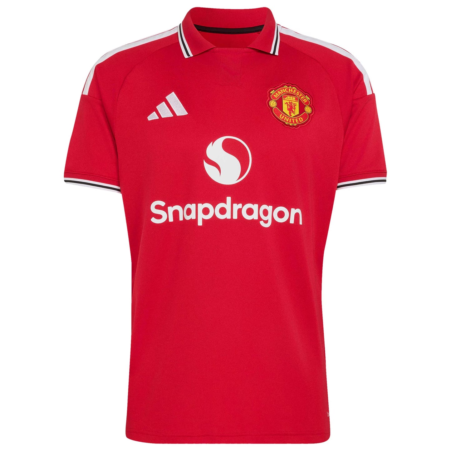 Front view of men's Manchester United 2026-2027 home red replica soccer jersey by Final Third Kit