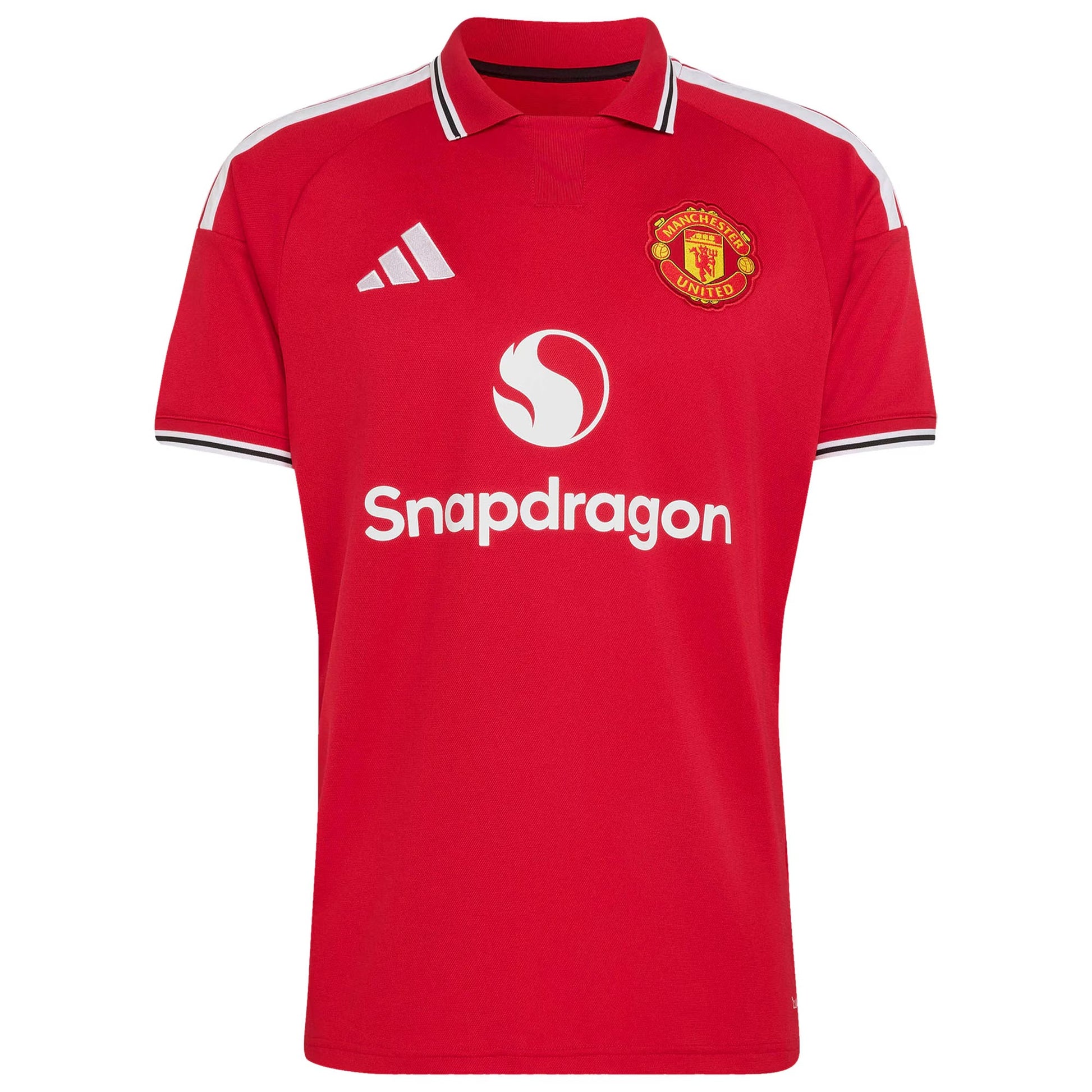 Front view of men's Manchester United 2026-2027 home red replica soccer jersey by Final Third Kit