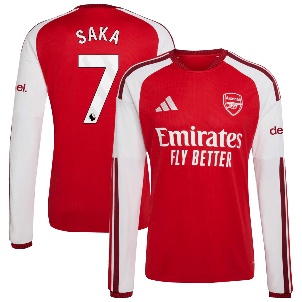 Arsenal 2026/27 Home Stadium Replica Long Sleeve Jersey - Saka #7