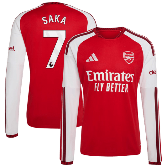 Arsenal 2026/27 Home Stadium Replica Long Sleeve Jersey - Saka #7