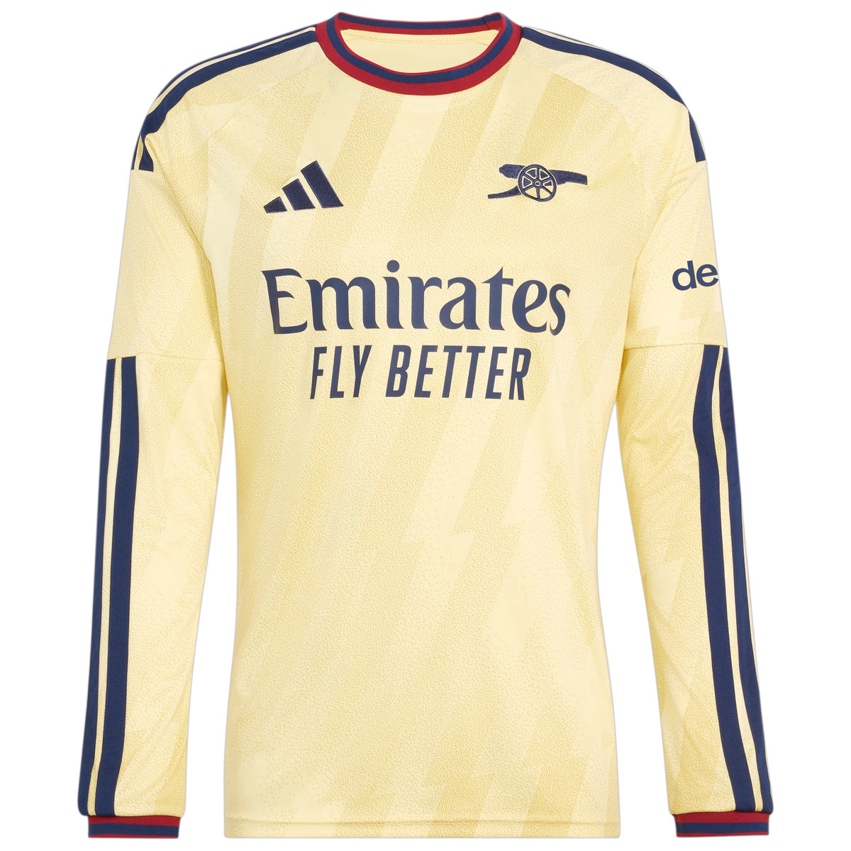 Front view of men's Arsenal 2026-2027 third yellow replica long sleeve soccer jersey by Final Third Kit