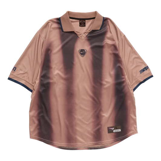 Front view of Cactus Jack by Travis Scott x Nike USA Total 90 retro brown soccer jersey by Final Third Kit