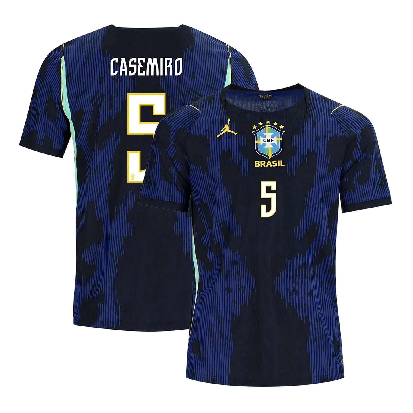 Brazil 2026 World Cup Away Stadium Replica Jersey With Casemiro #5 Printing