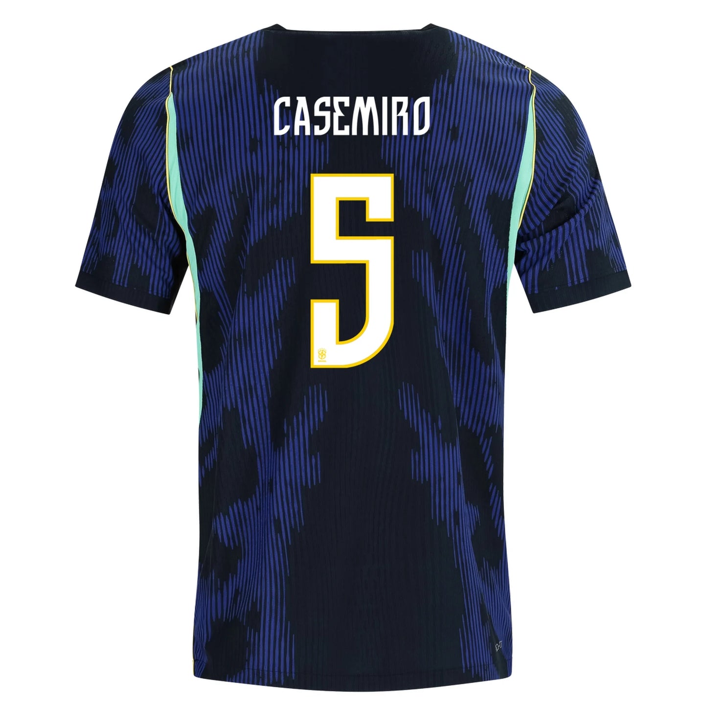 Brazil 2026 World Cup Away Stadium Replica Jersey With Casemiro #5 Printing Back View