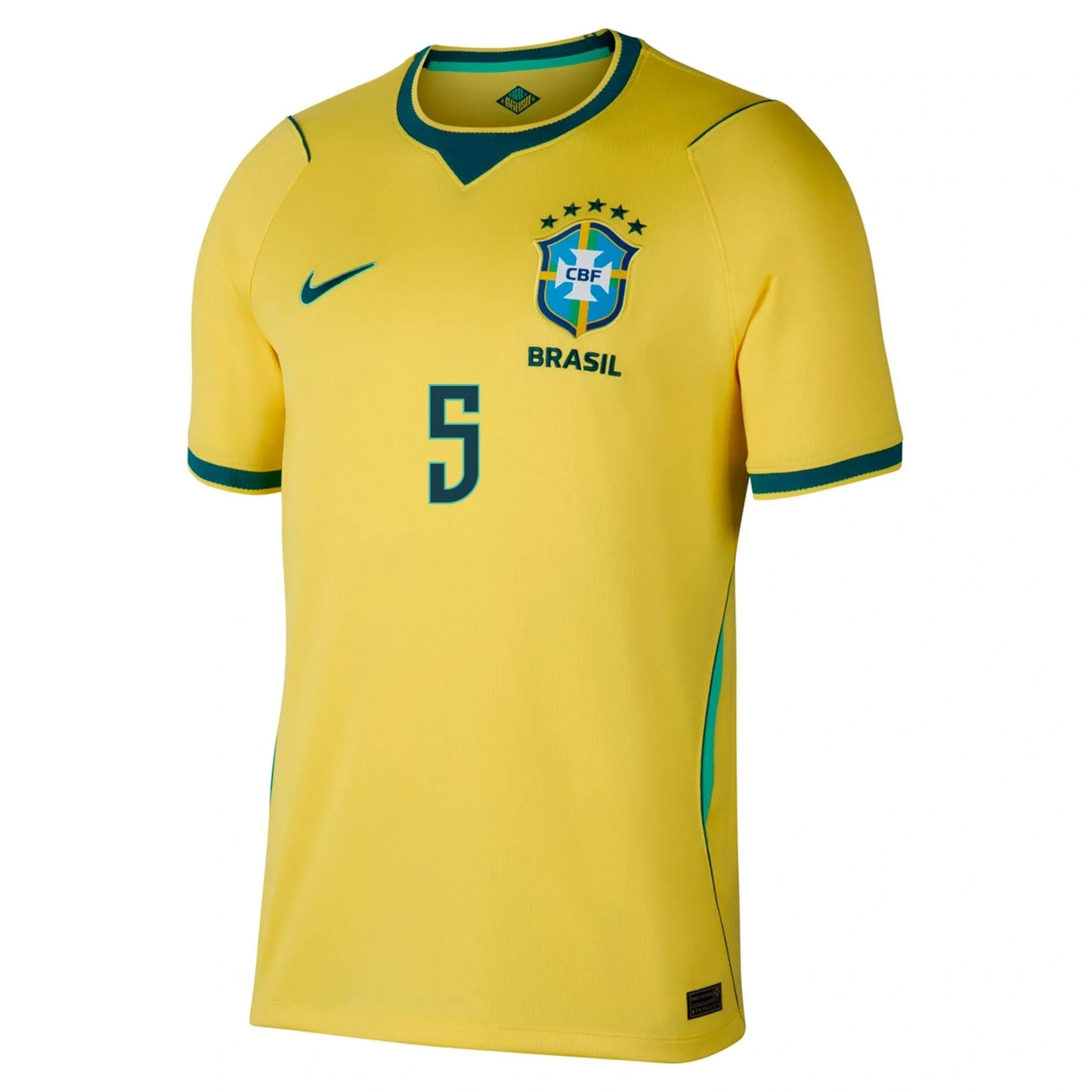 Brazil 2026 World Cup Home Stadium Replica Jersey With Casemiro #5 Printing Front View