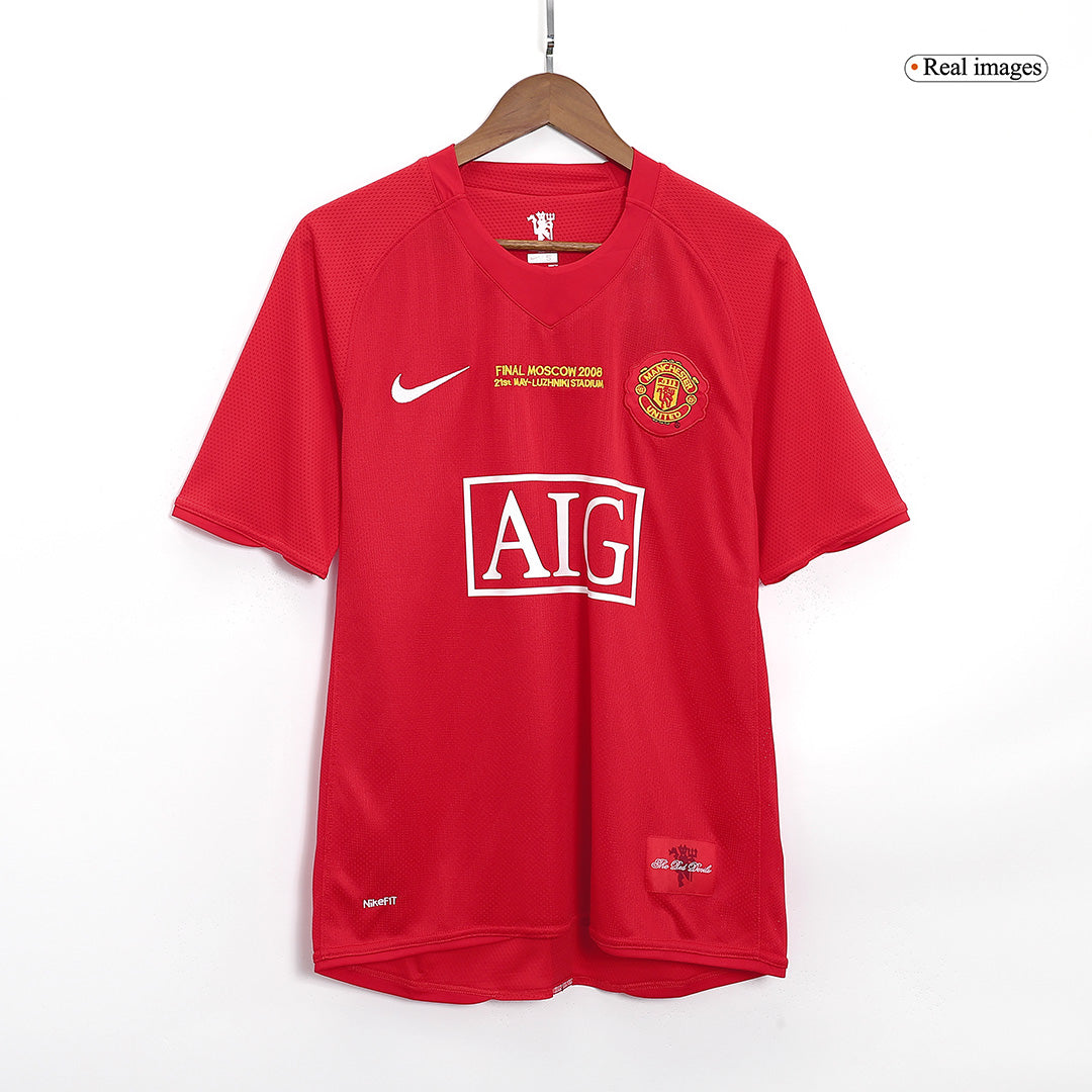 Retro Jersey RONALDO #7 Manchester United Retro Jersey Home Soccer Shirt 2007/08 - UCL Final