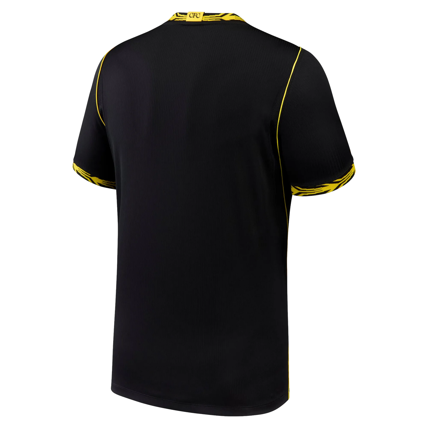 Back view of men's Chelsea 2026-2027 away black football shirt by Final Third Kit